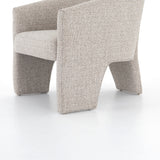 This Fae Chair - Bellamy Storm is well-tailored and stylistically unique. The Italian boucle lends a high-fashion feel to a cleverly constructed three-legged design.  Overall Dimensions: 30.25"w x 29.50"d x 29.50"h