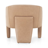 Featuring Fae Chair - Pallermo Nude by Four Hands at Amethyst Home. This Fae Chair - Pallermo Nude is well-tailored and stylistically unique. The top grain leather lends a high-fashion feel to a cleverly constructed three-legged design.
Overall Dimensions: 30.25"W x 29.50"L x 29.50"HColors: Palermo NudeMaterials: Top Grain LeatherWeight: 46.3 lbVolume: 16.  Amethyst Home provides interior design, new home construction design consulting, vintage area rugs, and lighting in the Alpharetta metro area.
