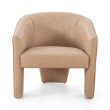 Featuring Fae Chair - Pallermo Nude by Four Hands at Amethyst Home. This Fae Chair - Pallermo Nude is well-tailored and stylistically unique. The top grain leather lends a high-fashion feel to a cleverly constructed three-legged design.
Overall Dimensions: 30.25"W x 29.50"L x 29.50"HColors: Palermo NudeMaterials: Top Grain LeatherWeight: 46.3 lbVolume: 16.7 cu.  Amethyst Home provides interior design, new home construction design consulting, vintage area rugs, and lighting in the Tampa metro area.