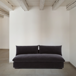 The upholstery of this Grant Armless Piece - Henry Charcoal is soft, durable, and stain-resistance, making it the perfect choice for families or those who love to cuddle with their furry friends.   Overall Dimensions: 72.00"w x 40.00"d x 31.50"h Seat Depth: 27.25" Seat Height: 17.75"