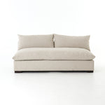 The upholstery of this Grant Armless Piece - Oatmeal is soft, durable, and stain-resistance, making it the perfect choice for families or those who love to cuddle with their furry friends.   Overall Dimensions: 72.00"w x 40.00"d x 31.50"h