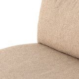 This Grant Armless Sofa - Heron Sand is a new twist to an Amethyst Favorite! With Italian high-performance fabric, inviting, boucle-like texture takes this modern lounging essential to the next level. Armless sofa to matching sectional.  Overall Dimensions: 94.00"w x 40.00"d x 31.50"h