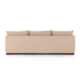 This Grant Armless Sofa - Heron Sand is a new twist to an Amethyst Favorite! With Italian high-performance fabric, inviting, boucle-like texture takes this modern lounging essential to the next level. Armless sofa to matching sectional.  Overall Dimensions: 94.00"w x 40.00"d x 31.50"h
