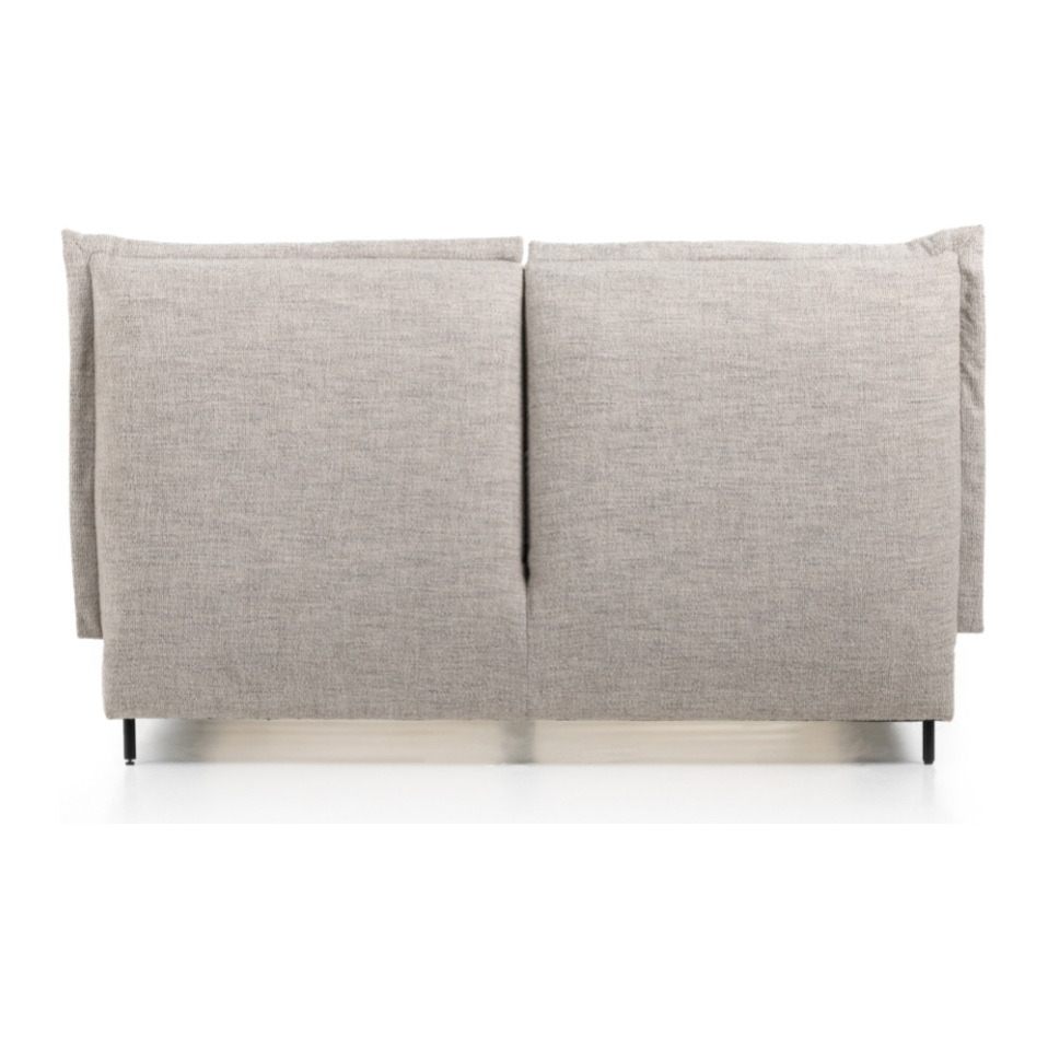 We love the plush look of this Inwood Bed. The oversized pillow-like cushioning creates the headboard for this low-profile bed, for a grand-but-cozy look in any bedroom.   Queen Overall Dimensions: 74.75"w x 95.25"d x 43.50"h King Overall Dimensions: 91.00"w x 95.25"d x 43.50"h