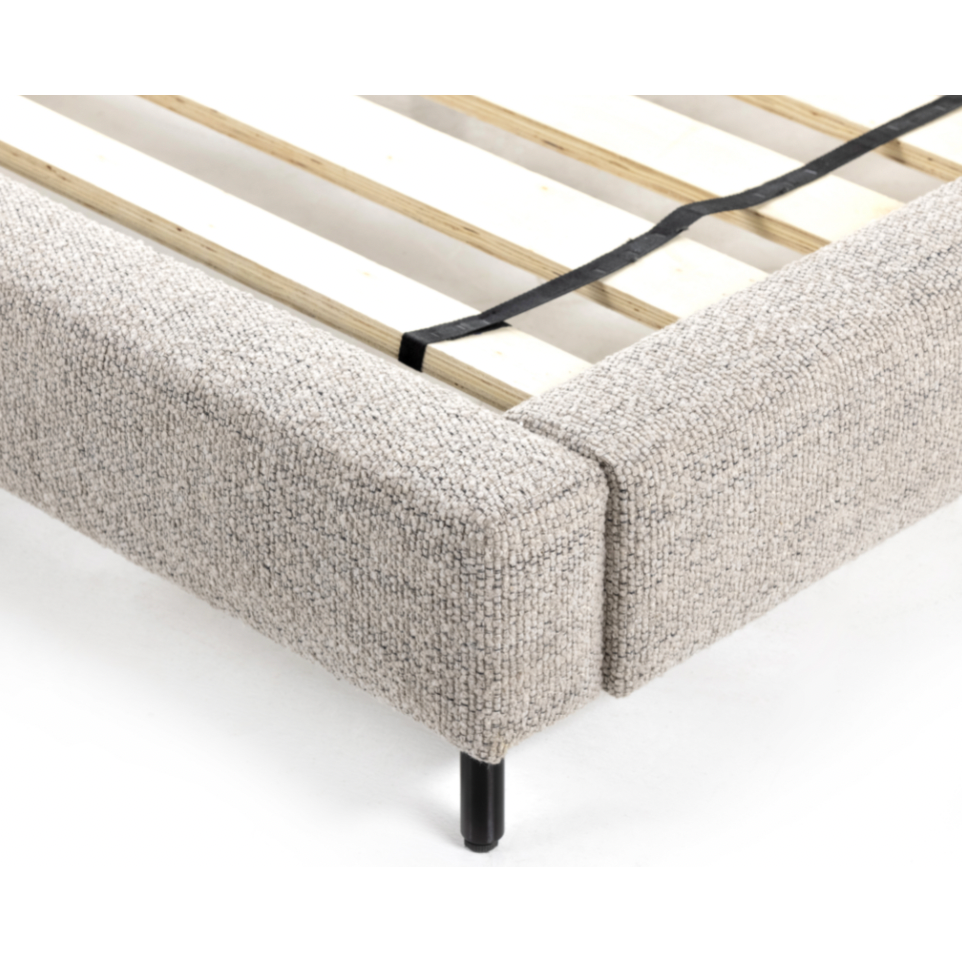 We love the plush look of this Inwood Bed. The oversized pillow-like cushioning creates the headboard for this low-profile bed, for a grand-but-cozy look in any bedroom.   Queen Overall Dimensions: 74.75"w x 95.25"d x 43.50"h King Overall Dimensions: 91.00"w x 95.25"d x 43.50"h