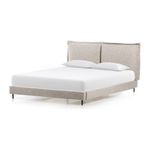 We love the plush look of this Inwood Bed. The oversized pillow-like cushioning creates the headboard for this low-profile bed, for a grand-but-cozy look in any bedroom.   Queen Overall Dimensions: 74.75"w x 95.25"d x 43.50"h King Overall Dimensions: 91.00"w x 95.25"d x 43.50"h