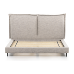 We love the plush look of this Inwood Bed. The oversized pillow-like cushioning creates the headboard for this low-profile bed, for a grand-but-cozy look in any bedroom.   Queen Overall Dimensions: 74.75"w x 95.25"d x 43.50"h King Overall Dimensions: 91.00"w x 95.25"d x 43.50"h
