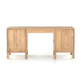 Featuring Isador Executive Desk - Dry Wash Poplar by Four Hands at Amethyst Home. Solid dry-washed poplar forms a clean, Seventies-inspired Isador Executive Desk - Dry Wash Poplar with dovetail joinery plus iron and leather hardware, for a fresh, material-driven update to Shaker-like styling. Fully finished back grants the option to float desk anywhere in t.  Amethyst Home provides interior design, new home construction design consulting, vintage area rugs, and lighting in the Portland metro area.
