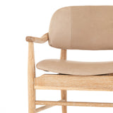 Featuring Josie Dining Chair - Vintage White Wash by Four Hands at Amethyst Home. Mid-century vibes meet modern materials with this Josie Dining Chair - Vintage White Wash. The whitewashed oak frame and float-like seating of top-grain leather add a comfy, light and bright look to any dining room. 
Overall Dimensions: 23"W x 23"L x 32.75"HColors: Harne.  Amethyst Home provides interior design, new home construction design consulting, vintage area rugs, and lighting in the Salt Lake City metro area.