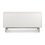 Featuring Luella 6 Drawer Dresser - Matte Alabaster by Four Hands at Amethyst Home. Bring a light look to bedroom styling with this Luella 6 Drawer Dresser - Matte Alabaster. A lacquered six-drawer dresser features woven cane panels and half-moon hardware finished in an aged brass for a beautiful + functional dresser in any bedroom!
Overall Dimensions: 64.  Amethyst Home provides interior design, new home construction design consulting, vintage area rugs, and lighting in the Des Moines metro area.