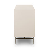 Featuring Luella 6 Drawer Dresser - Matte Alabaster by Four Hands at Amethyst Home. Bring a light look to bedroom styling with this Luella 6 Drawer Dresser - Matte Alabaster. A lacquered six-drawer dresser features woven cane panels and half-moon hardware finished in an aged brass for a beautiful + functional dresser in any bedroom!
Overall Dimensions: .  Amethyst Home provides interior design, new home construction design consulting, vintage area rugs, and lighting in the Laguna Beach metro area.