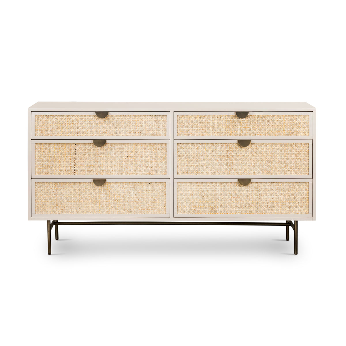 Commode à 6 tiroirs Luella - Albâtre mat | prêt pour l'expédition!