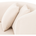 This curvy, Italian-inspired Luna Chaise exudes attitude. This features exclusive performance-grade ivory boucle in a striking, sultry S shape. Dual pillows for a fine finishing touch for any bedroom, office, or living room.  Overall Dimensions: 70.00"w x 35.00"d x 30.00"h