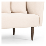 This curvy, Italian-inspired Luna Chaise exudes attitude. This features exclusive performance-grade ivory boucle in a striking, sultry S shape. Dual pillows for a fine finishing touch for any bedroom, office, or living room.  Overall Dimensions: 70.00"w x 35.00"d x 30.00"h