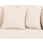 This curvy, Italian-inspired Luna Chaise exudes attitude. This features exclusive performance-grade ivory boucle in a striking, sultry S shape. Dual pillows for a fine finishing touch for any bedroom, office, or living room.  Overall Dimensions: 70.00"w x 35.00"d x 30.00"h