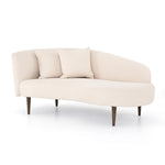 This curvy, Italian-inspired Luna Chaise exudes attitude. This features exclusive performance-grade ivory boucle in a striking, sultry S shape. Dual pillows for a fine finishing touch for any bedroom, office, or living room.  Overall Dimensions: 70.00"w x 35.00"d x 30.00"h