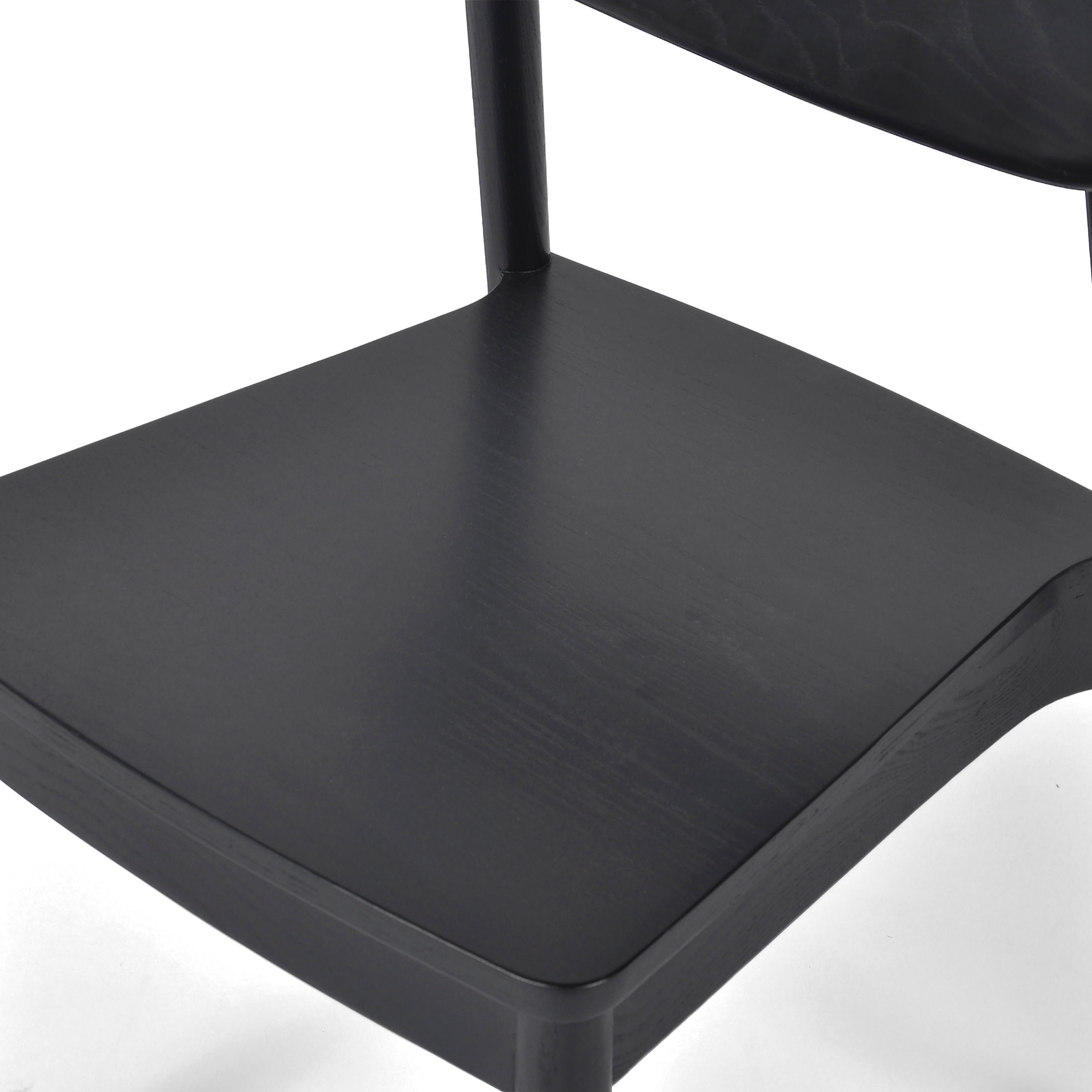 Featuring Maddie Dining Chair - Black by Four Hands at Amethyst Home. This Maddie Dining Chair - Black has a fresh take on the traditional schoolhouse seating. Made from solid ash, this is clean choice for any dining room or kitchen area. 
Overall Dimensions: 19"W x 20"L x 30.25"HColors: Black, Black VeneerMaterials: Solid Ash, Ash VeneerWeight: 13.45 lb.  Amethyst Home provides interior design, new home construction design consulting, vintage area rugs, and lighting in the Kansas City metro area.