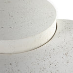 Featuring Meza Nesting Coffee Table - Textured White by Four Hands at Amethyst Home. Made from white-finished concrete with deep, textured pitting, this Meza Nesting Coffee Table - Textured White is sturdy and beautiful. Inspired by mid-century coral décor, this nesting coffee table features two tiers for a layered look with modernity.
Overall Dimensions.  Amethyst Home provides interior design, new home construction design consulting, vintage area rugs, and lighting in the Los Angeles metro area.