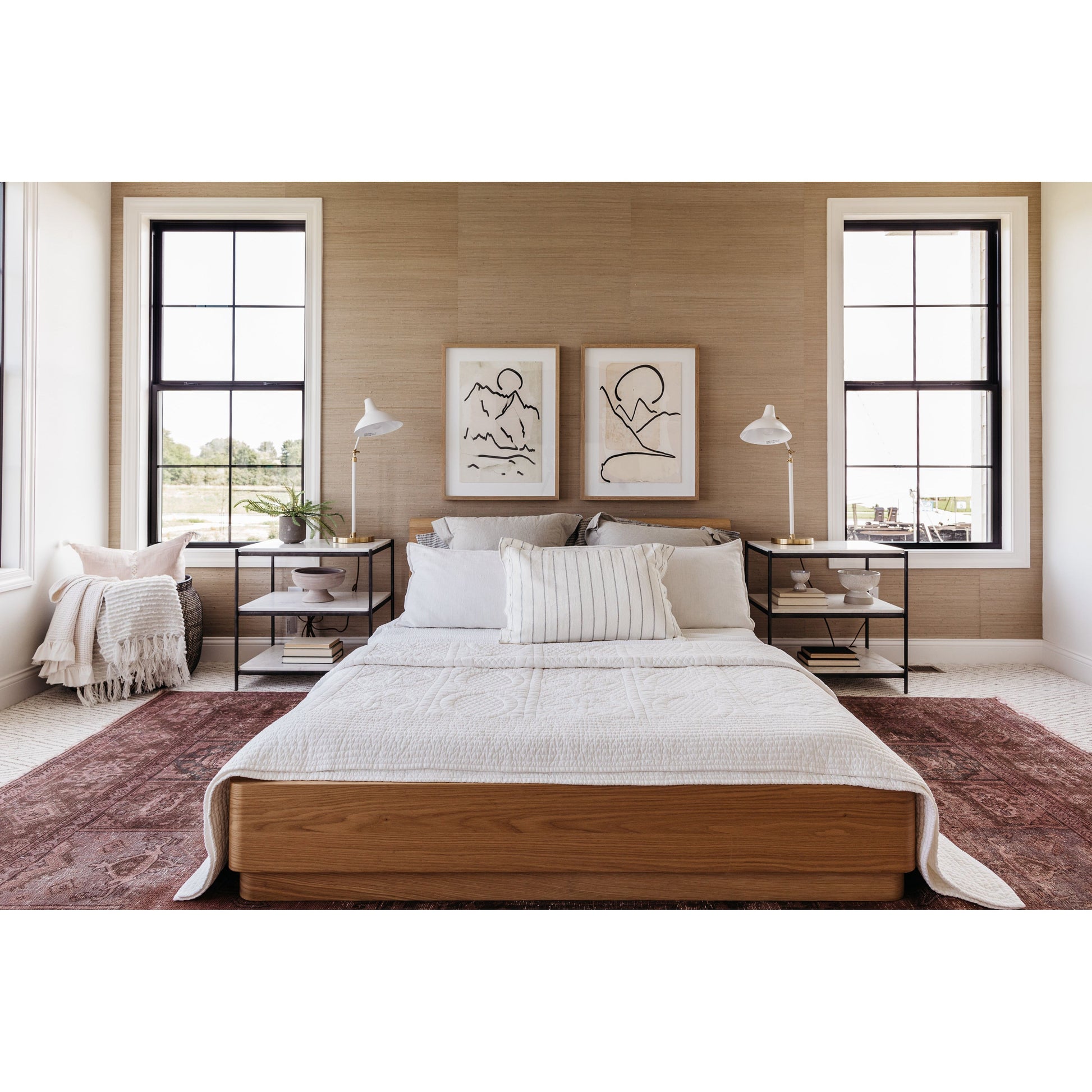 We love the clean contrast Mountain High III Art bings to a space. Original rendering by Bangkok-based art house Coup D'Esprit, this is framed within vertical grain white oak for a museum-quality look.  Compete the look with Mountain High I, II, & IV!
