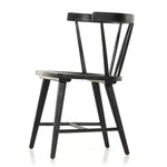 This Naples Dining Chair - Black Oak is a fresh twist on traditional Windsor-style seating is crafted from solid black-finished oak, for a look that’s always in style.  Overall Dimensions: 20.50"w x 21.50"d x 31.75"h