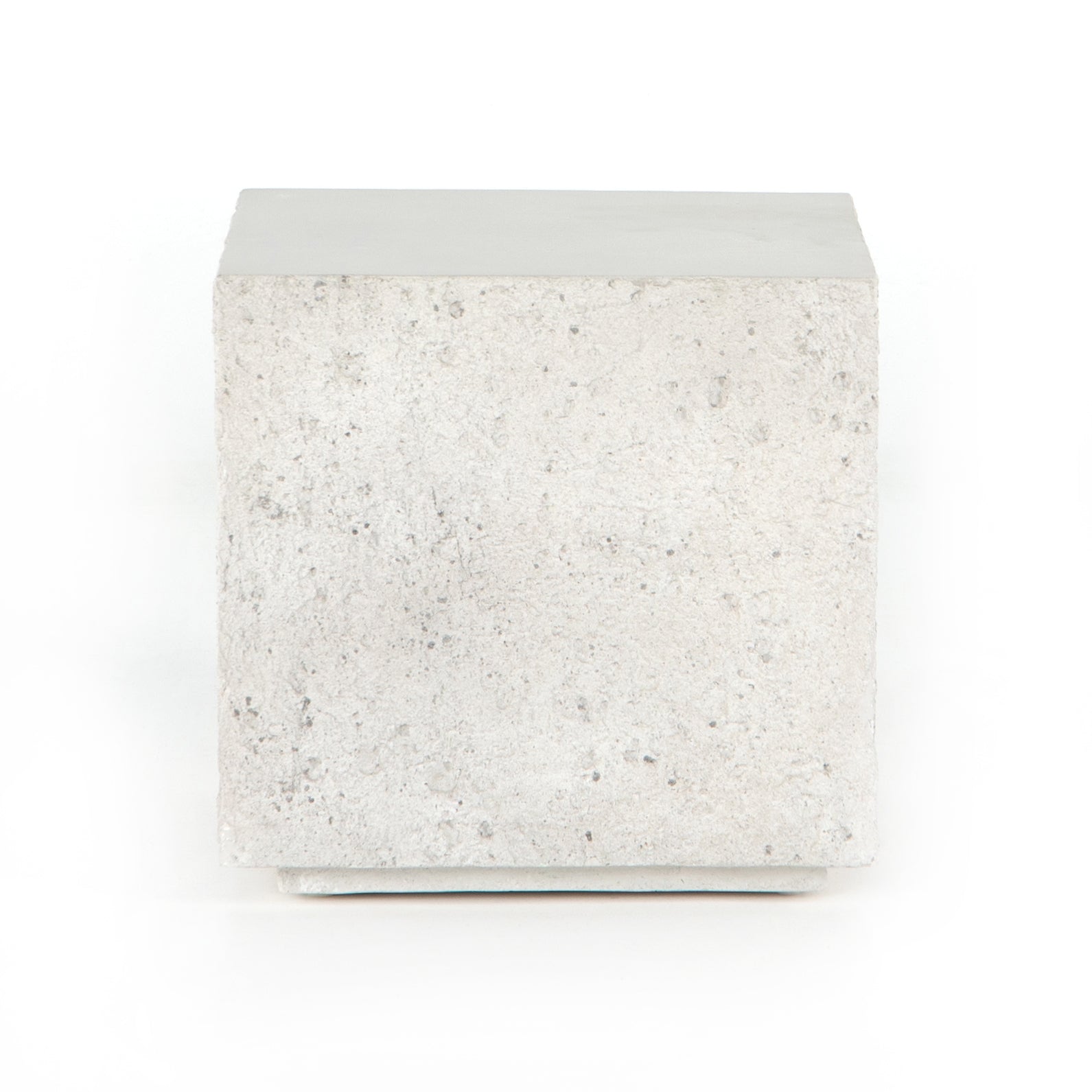 We love the textured, cubic look of this Otero Outdoor Square End Table. We'd love to see this featured on your patio or pool side! Cover or store indoors during inclement weather and when not in use.  Overall Dimensions: 17.75"w x 17.75"d x 18.25"h