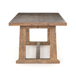 Featuring Otto Dining Table - 110" by Four Hands at Amethyst Home. Bring a traditional sense to the table with this Otto Dining Table - 110". Finished in a warm honey hue, a trestle-style base of reclaimed pine supports a rectangular top of pine, waxed and bleached for a rustic look with natural depth.
Amethyst Home celebrates natural materials, which .  Amethyst Home provides interior design, new home construction design consulting, vintage area rugs, and lighting in the Winter Garden metro area.