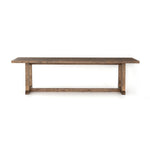 Featuring Otto Dining Table - 110" by Four Hands at Amethyst Home. Bring a traditional sense to the table with this Otto Dining Table - 110". Finished in a warm honey hue, a trestle-style base of reclaimed pine supports a rectangular top of pine, waxed and bleached for a rustic look with natural depth.
Amethyst Home celebrates natural materials, which oft.  Amethyst Home provides interior design, new home construction design consulting, vintage area rugs, and lighting in the Scottsdale metro area.