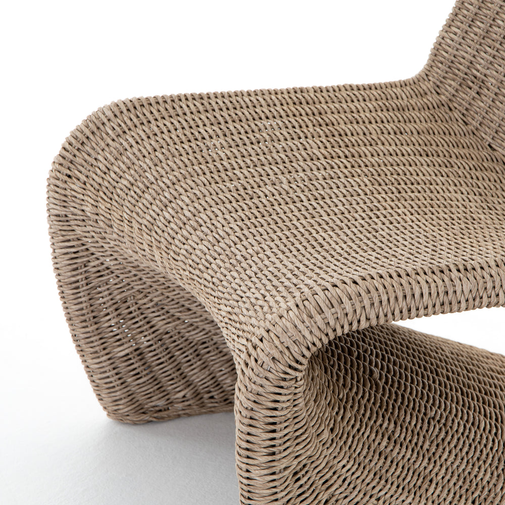Chaise d'appoint d'extérieur Portia - Blanc vintage | prêt pour l'expédition!