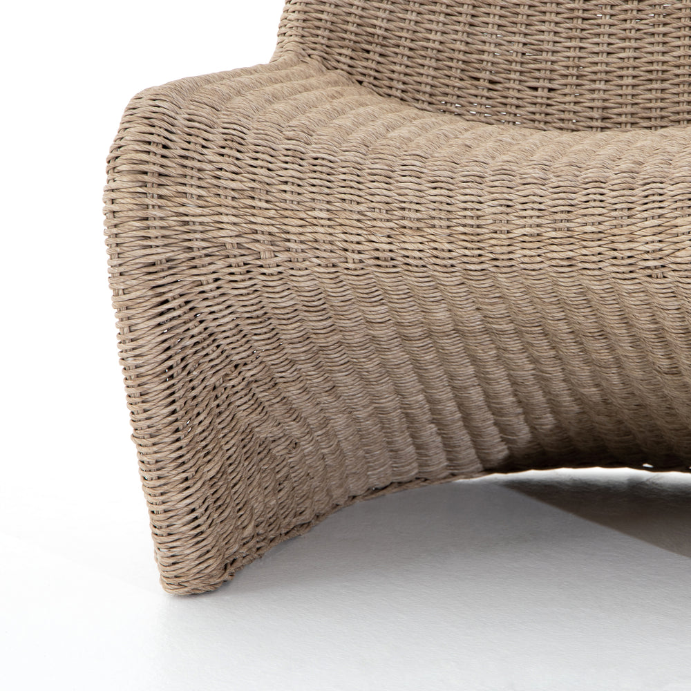 Chaise d'appoint d'extérieur Portia - Blanc vintage | prêt pour l'expédition!