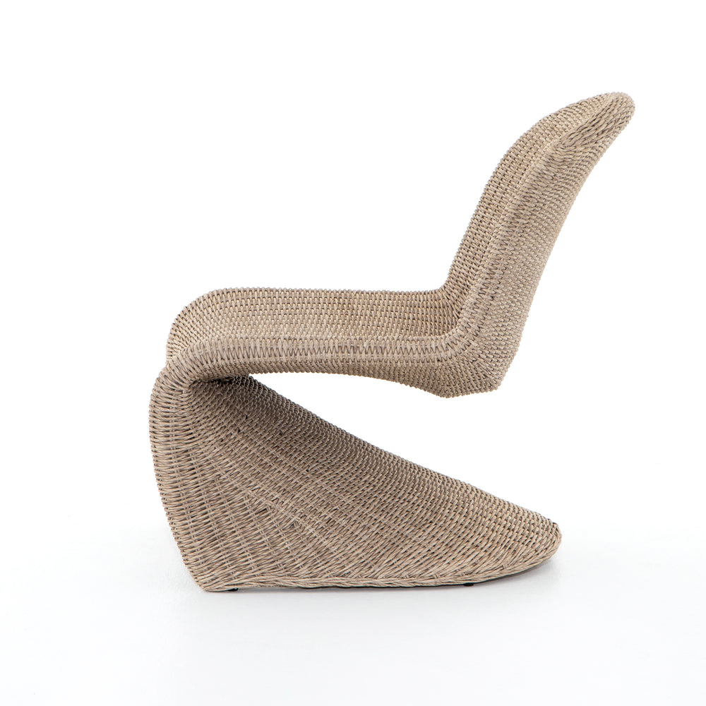 Chaise d'appoint d'extérieur Portia - Blanc vintage | prêt pour l'expédition!