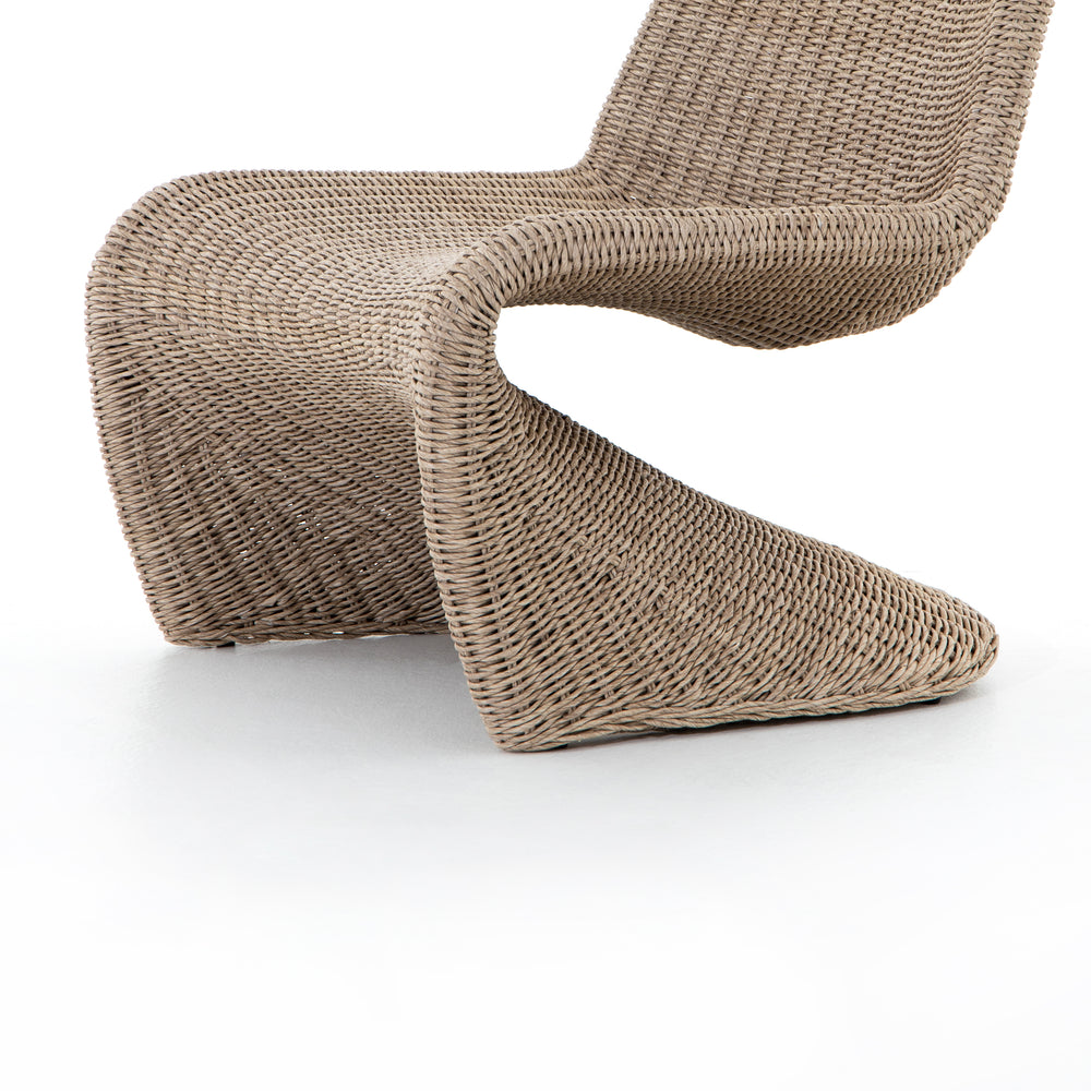 Chaise d'appoint d'extérieur Portia - Blanc vintage | prêt pour l'expédition!