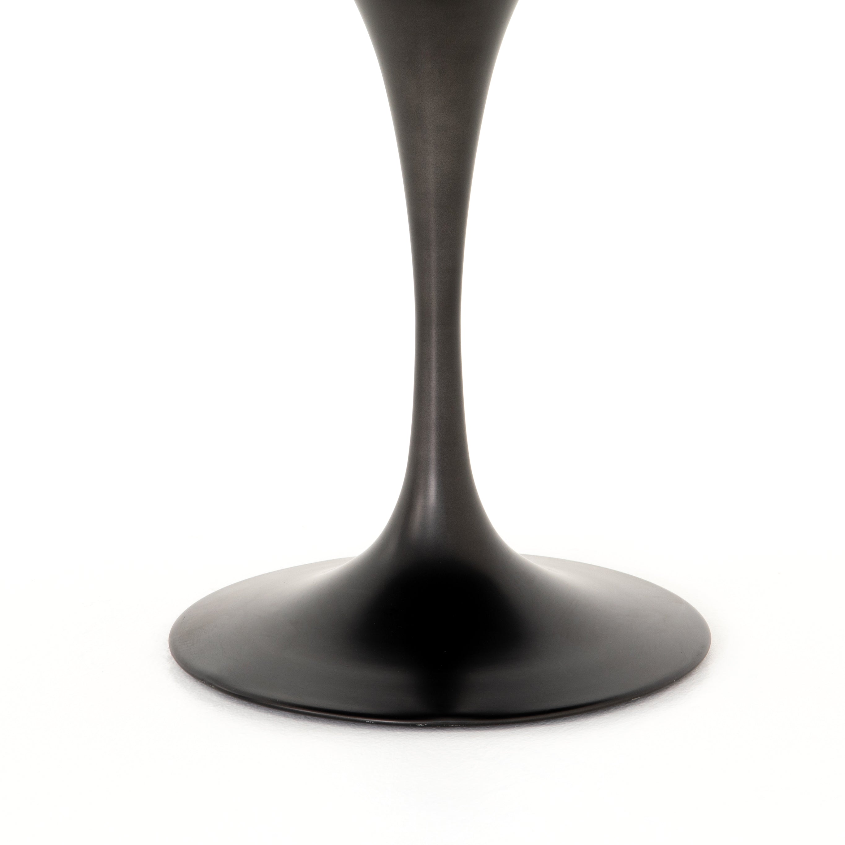 Featuring Powell 42" Dining Table - Bluestone by Four Hands at Amethyst Home. We love the classic tulip shape of this Powell 42" Dining Table - Bluestone. This bistro style table is perfectly sized for a cozy breakfast nook.
Overall Dimensions: 42"W x 42"L x 30"H
Colors: Dark Rustic Black, Ebony, BluestoneMaterials: Iron, Solid Oak, BluestoneWeight: 16.  Amethyst Home provides interior design, new home construction design consulting, vintage area rugs, and lighting in the Winter Garden metro area.