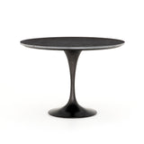 Featuring Powell 42" Dining Table - Bluestone by Four Hands at Amethyst Home. We love the classic tulip shape of this Powell 42" Dining Table - Bluestone. This bistro style table is perfectly sized for a cozy breakfast nook.
Overall Dimensions: 42"W x 42"L x 30"H
Colors: Dark Rustic Black, Ebony, BluestoneMaterials: Iron, Solid Oak, BluestoneWeight: 163.14 .  Amethyst Home provides interior design, new home construction design consulting, vintage area rugs, and lighting in the Monterey metro area.