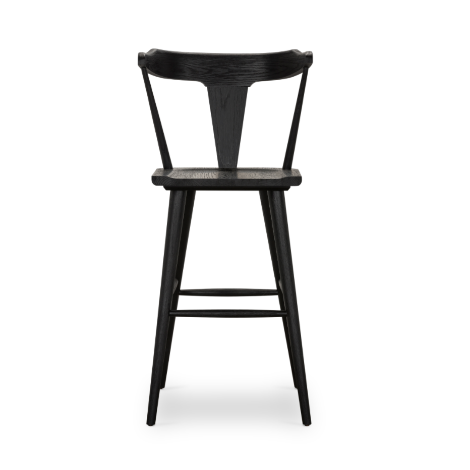 Ripley Black Oak Bar + Counter Stool