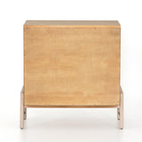 Featuring Rosedale 3 Drawer Dresser by Four Hands at Amethyst Home. The light-finished oak of this Rosedale 3 Drawer Dresser brings a clean, brightness to any room. We love how the three spacious drawers have iron hardware wrapped in a gorgeous, tan leather. The dimension legs with iron connecting them bring a unique look to your bedroom or other area!
Ove.  Amethyst Home provides interior design, new home construction design consulting, vintage area rugs, and lighting in the Charlotte metro area.