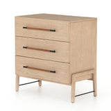 Featuring Rosedale 3 Drawer Dresser by Four Hands at Amethyst Home. The light-finished oak of this Rosedale 3 Drawer Dresser brings a clean, brightness to any room. We love how the three spacious drawers have iron hardware wrapped in a gorgeous, tan leather. The dimension legs with iron connecting them bring a unique look to your bedroom or other area!
Ove.  Amethyst Home provides interior design, new home construction design consulting, vintage area rugs, and lighting in the Park City metro area.