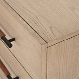 Featuring Rosedale 3 Drawer Dresser by Four Hands at Amethyst Home. The light-finished oak of this Rosedale 3 Drawer Dresser brings a clean, brightness to any room. We love how the three spacious drawers have iron hardware wrapped in a gorgeous, tan leather. The dimension legs with iron connecting them bring a unique look to your bedroom or other area!
Over.  Amethyst Home provides interior design, new home construction design consulting, vintage area rugs, and lighting in the Portland metro area.