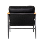 Featuring Rowen Chair - Sonoma Black by Four Hands at Amethyst Home. This Rowen Chair - Sonoma Black has buttery black seating of top-grain leather, with angular arms of exposed oak providing fresh contrast. A comfy, modern chair to add to any living room, bedroom, or other area. 
Overall Dimensions: 27.50"W x 32"L x 31"HColors: Toasted Oak, Sonoma Black,.  Amethyst Home provides interior design, new home construction design consulting, vintage area rugs, and lighting in the Scottsdale metro area.