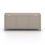 Featuring Sonoma Outdoor Sideboard - Weathered Grey by Four Hands at Amethyst Home. Take outdoor storage to the next level with this Sonoma Outdoor Sideboard - Weathered Grey. Finished in a weathered grey, solid FSC-certified teak forms a modern-minded sideboard, with slatted fronts for a light, linear look. Cover or store indoors during inclement weat.  Amethyst Home provides interior design, new home construction design consulting, vintage area rugs, and lighting in the Newport Beach metro area.