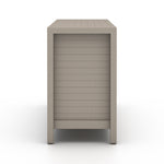 Featuring Sonoma Outdoor Sideboard - Weathered Grey by Four Hands at Amethyst Home. Take outdoor storage to the next level with this Sonoma Outdoor Sideboard - Weathered Grey. Finished in a weathered grey, solid FSC-certified teak forms a modern-minded sideboard, with slatted fronts for a light, linear look. Cover or store indoors during inclement weather and.  Amethyst Home provides interior design, new home construction design consulting, vintage area rugs, and lighting in the Austin metro area.