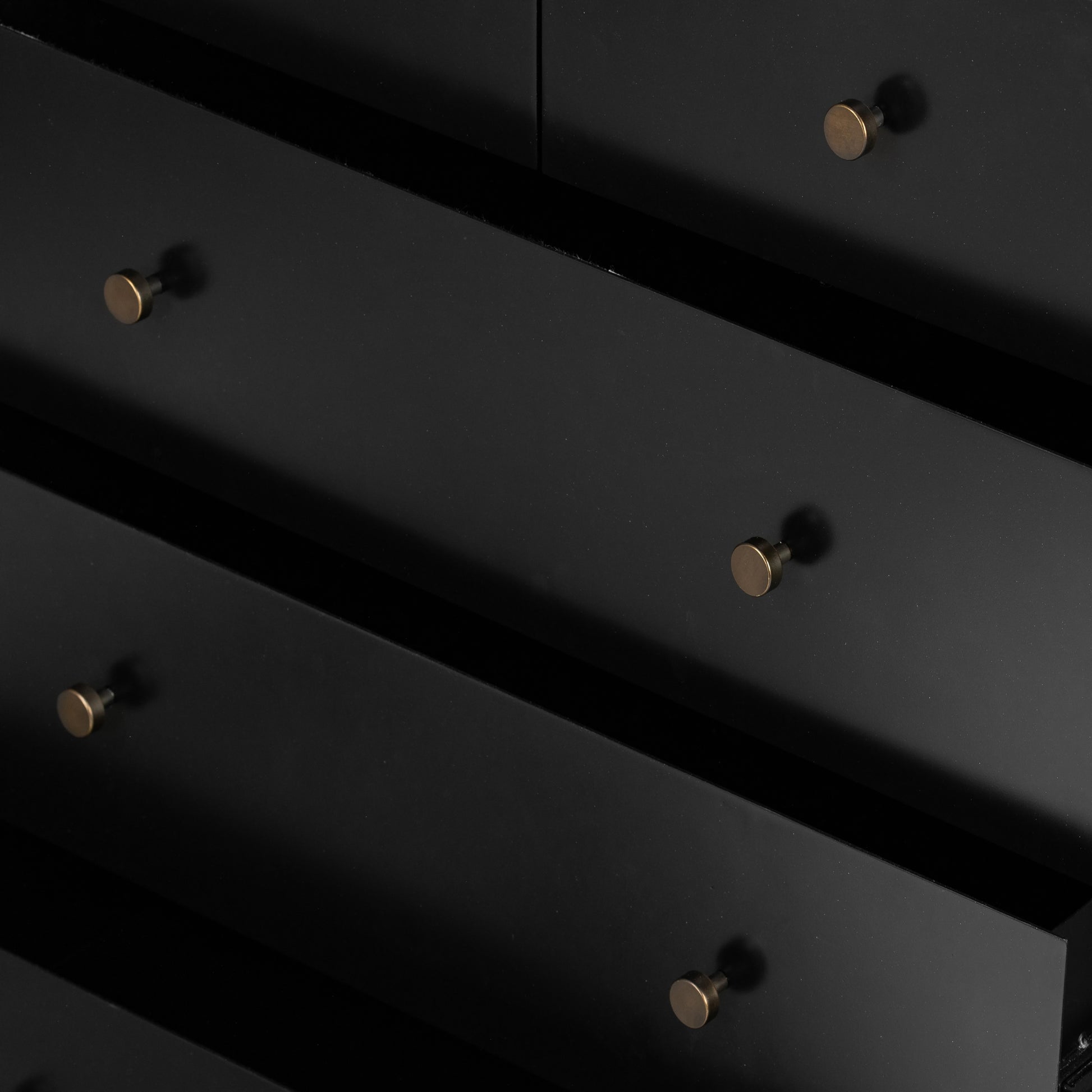 Bring a clean, beautifully industrial look to the bedroom with this Soto 5 Drawer Dresser - Black!  The roomy five-drawer dresser is made from black-finished iron, featuring bronzed iron hardware to elevate the look of any bedroom!  Overall Dimensions: 36.00"w x 19.00"d x 38.50"h