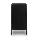 Featuring Soto 5 Drawer Dresser - Black by Four Hands at Amethyst Home. Bring a clean, beautifully industrial look to the bedroom with this Soto 5 Drawer Dresser - Black!  The roomy five-drawer dresser is made from black-finished iron, featuring bronzed iron hardware to elevate the look of any bedroom!
Overall Dimensions: 36"W x 19"L x 38.50"H
Colors: Black, W.  Amethyst Home provides interior design, new home construction design consulting, vintage area rugs, and lighting in the Omaha metro area.