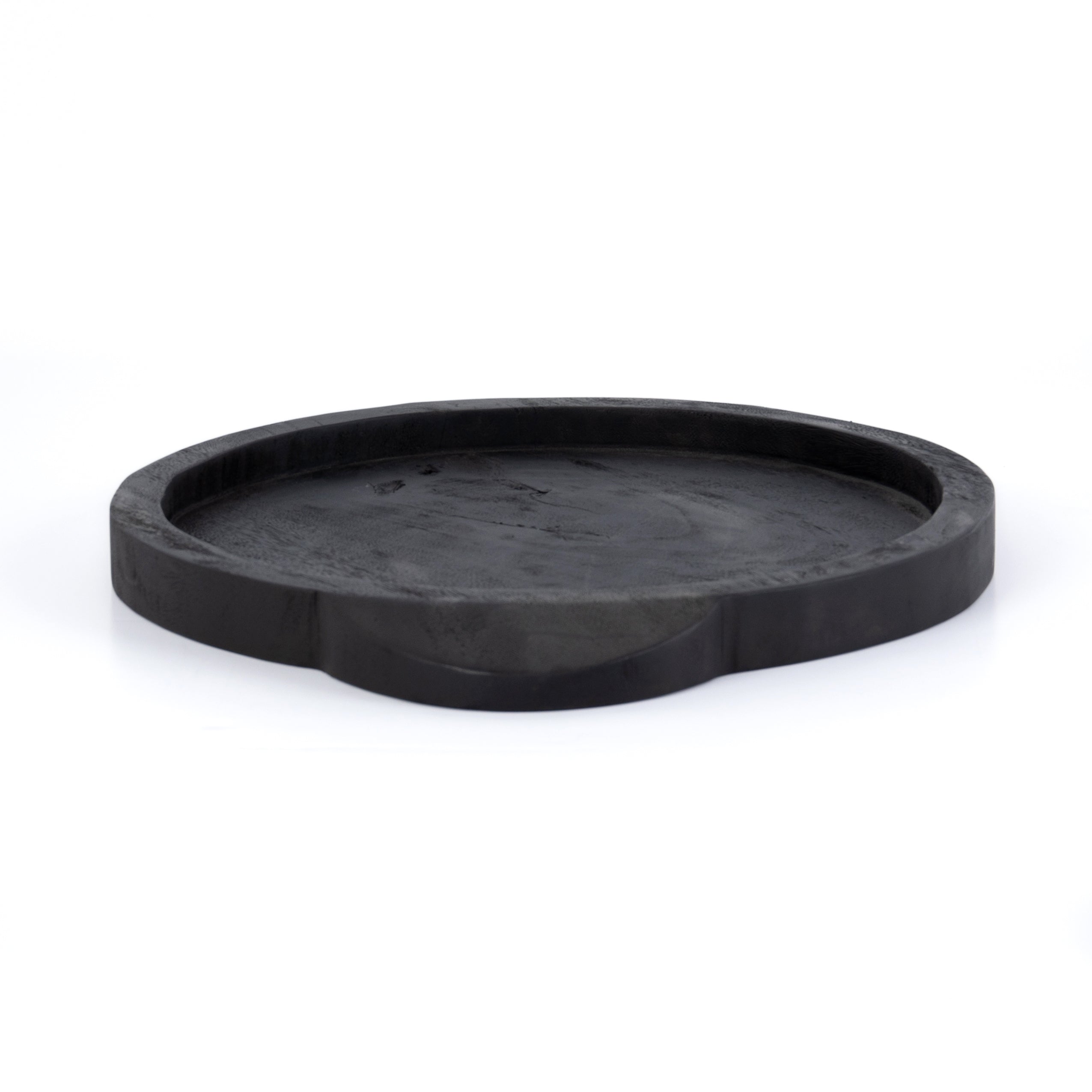 Featuring Tadeo Round Tray - Black by Four Hands at Amethyst Home. This Tadeo Round Tray - Black is made from reclaimed wood and has a gorgeous organic, earthy feel. Whether it's placed on your coffee table or in your kitchen, this will be your new favorite tray!
Amethyst Home celebrates natural materials, which often comes with beautiful imperfections. Each.  Amethyst Home provides interior design, new home construction design consulting, vintage area rugs, and lighting in the Houston metro area.