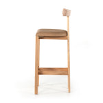 Featuring Tex Bar + Counter Stool by Four Hands at Amethyst Home. Solid Rosa Morada forms a T-shape frame on this Tex Bar + Counter Stool. The light tan top-grain leather seating is so comfy -- a perfectly sized stool for your kitchen island or bar area. 
Bar Stool Overall Dimensions: 20.25"W x 17.75"L x 40.50"HSeat Depth: 16"Seat Height: 30"
Counter Stool Ov.  Amethyst Home provides interior design, new home construction design consulting, vintage area rugs, and lighting in the Boston metro area.