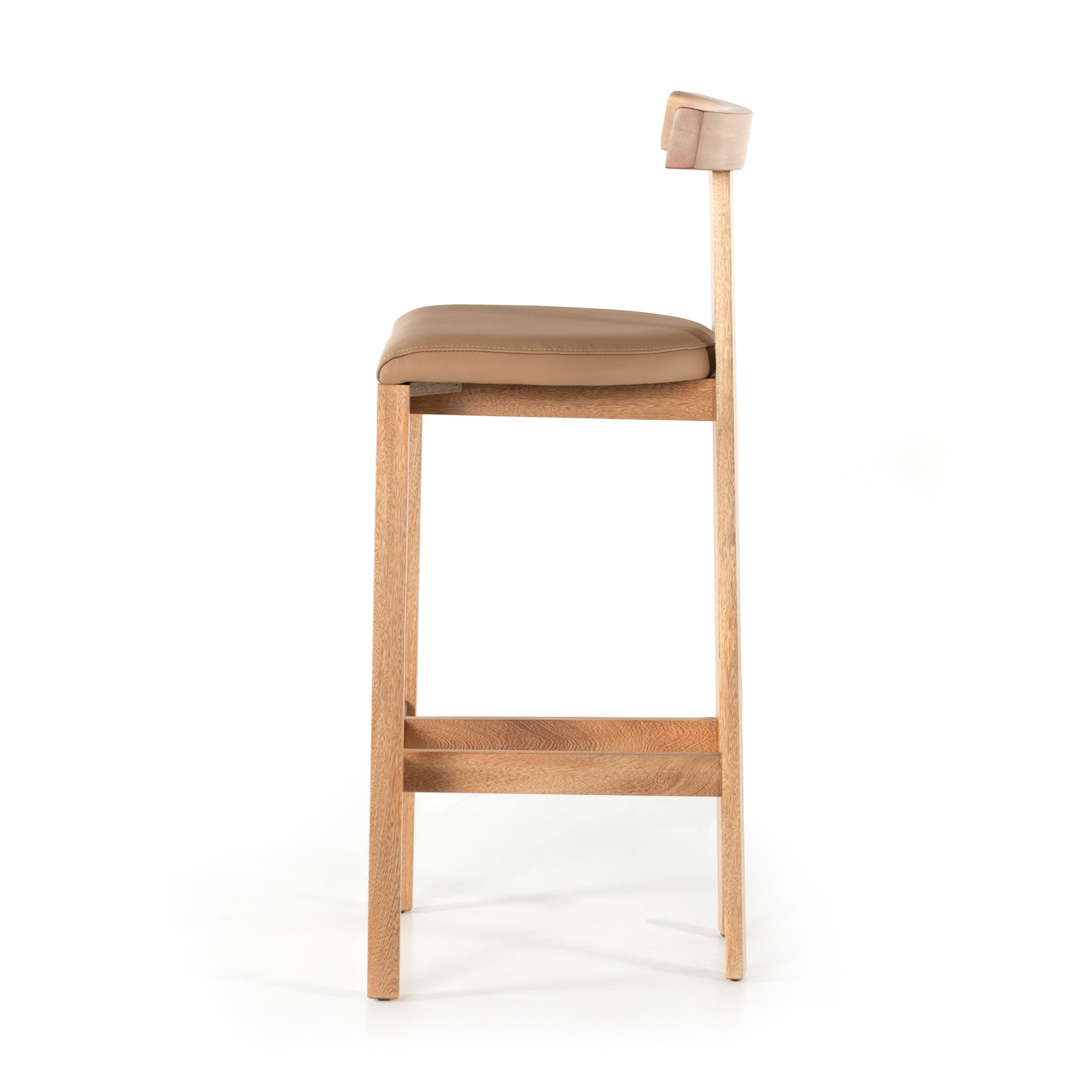 Featuring Tex Bar + Counter Stool by Four Hands at Amethyst Home. Solid Rosa Morada forms a T-shape frame on this Tex Bar + Counter Stool. The light tan top-grain leather seating is so comfy -- a perfectly sized stool for your kitchen island or bar area. 
Bar Stool Overall Dimensions: 20.25"W x 17.75"L x 40.50"HSeat Depth: 16"Seat Height: 30"
Counter Stool Ov.  Amethyst Home provides interior design, new home construction design consulting, vintage area rugs, and lighting in the Boston metro area.