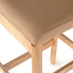 Featuring Tex Bar + Counter Stool by Four Hands at Amethyst Home. Solid Rosa Morada forms a T-shape frame on this Tex Bar + Counter Stool. The light tan top-grain leather seating is so comfy -- a perfectly sized stool for your kitchen island or bar area. 
Bar Stool Overall Dimensions: 20.25"W x 17.75"L x 40.50"HSeat Depth: 16"Seat Height: 30"
Counter Stool .  Amethyst Home provides interior design, new home construction design consulting, vintage area rugs, and lighting in the Monterey metro area.