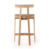 Featuring Tex Bar + Counter Stool by Four Hands at Amethyst Home. Solid Rosa Morada forms a T-shape frame on this Tex Bar + Counter Stool. The light tan top-grain leather seating is so comfy -- a perfectly sized stool for your kitchen island or bar area. 
Bar Stool Overall Dimensions: 20.25"W x 17.75"L x 40.50"HSeat Depth: 16"Seat Height: 30"
Counter Stool.  Amethyst Home provides interior design, new home construction design consulting, vintage area rugs, and lighting in the Park City metro area.