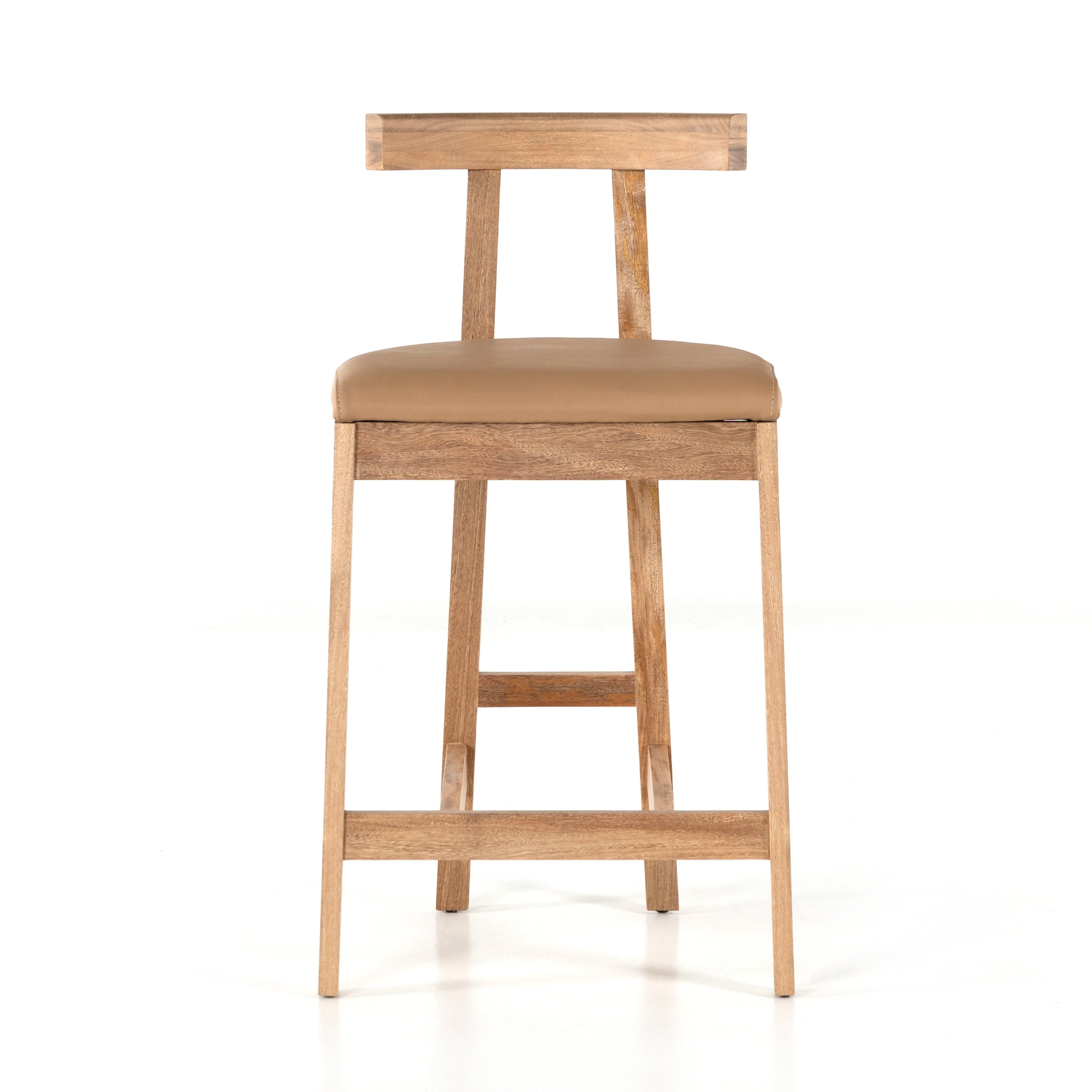Featuring Tex Bar + Counter Stool by Four Hands at Amethyst Home. Solid Rosa Morada forms a T-shape frame on this Tex Bar + Counter Stool. The light tan top-grain leather seating is so comfy -- a perfectly sized stool for your kitchen island or bar area. 
Bar Stool Overall Dimensions: 20.25"W x 17.75"L x 40.50"HSeat Depth: 16"Seat Height: 30"
Counter Sto.  Amethyst Home provides interior design, new home construction design consulting, vintage area rugs, and lighting in the Los Angeles metro area.