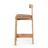 Featuring Tex Bar + Counter Stool by Four Hands at Amethyst Home. Solid Rosa Morada forms a T-shape frame on this Tex Bar + Counter Stool. The light tan top-grain leather seating is so comfy -- a perfectly sized stool for your kitchen island or bar area. 
Bar Stool Overall Dimensions: 20.25"W x 17.75"L x 40.50"HSeat Depth: 16"Seat Height: 30"
Counter Stool Ov.  Amethyst Home provides interior design, new home construction design consulting, vintage area rugs, and lighting in the Boston metro area.