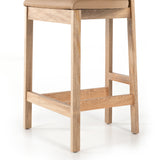 Featuring Tex Bar + Counter Stool by Four Hands at Amethyst Home. Solid Rosa Morada forms a T-shape frame on this Tex Bar + Counter Stool. The light tan top-grain leather seating is so comfy -- a perfectly sized stool for your kitchen island or bar area. 
Bar Stool Overall Dimensions: 20.25"W x 17.75"L x 40.50"HSeat Depth: 16"Seat Height: 30"
Counter S.  Amethyst Home provides interior design, new home construction design consulting, vintage area rugs, and lighting in the Winter Garden metro area.